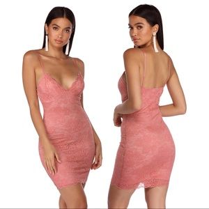 Pink Sweetheart Lace Dress